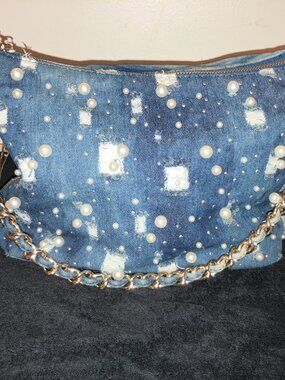 Pearl Denim Muse Bag